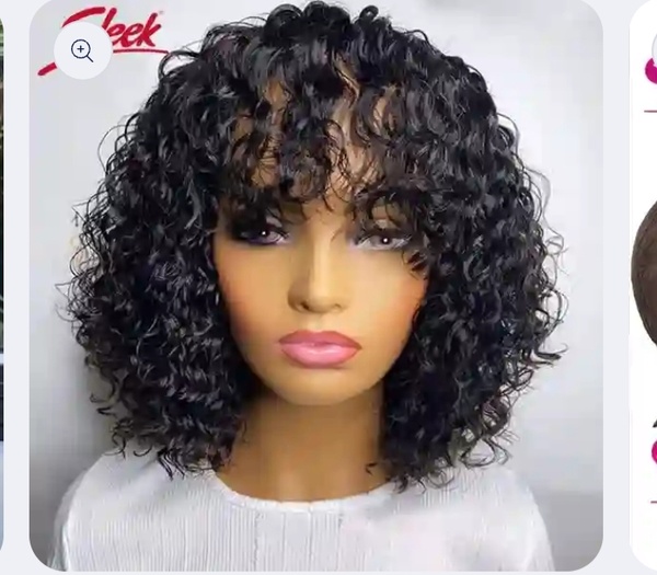 Glueless pixie curly fringe(jerry curls)