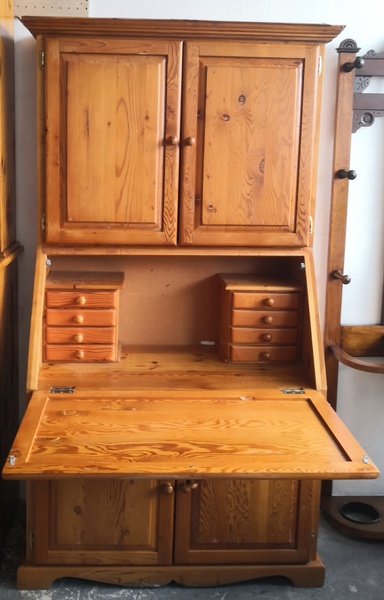 Knotty Pine Secretary Desk