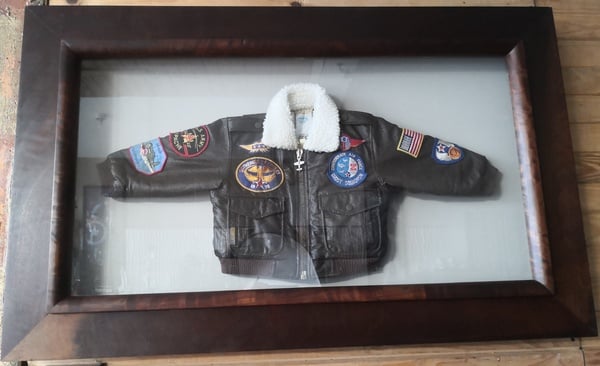 Mounted Flightline Replica Leather Bomber Jacket
