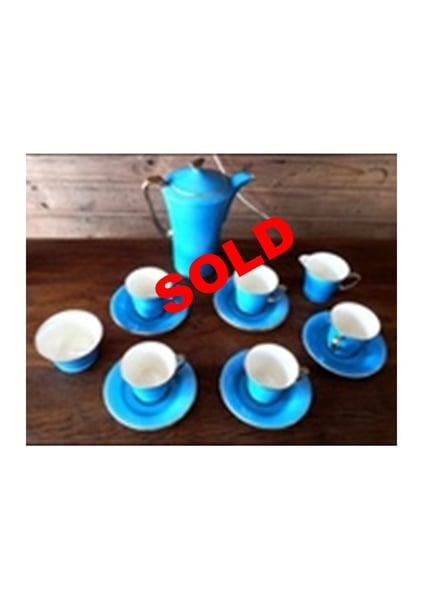 15 Piece Royal Devon Coffee Pot and Espresso Cups and Saucers