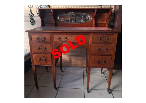 Antique Edwardian-era Mahogany Writing Desk