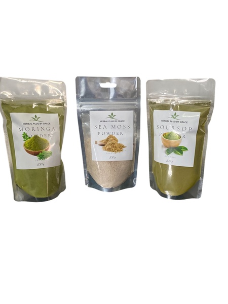 Wellness combo for general health &  immunity: Seamoss , Moringa , Soursop