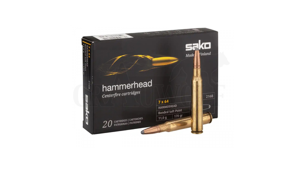 Sako 7×64 Brenneke Hammerhead 170gr Bonded Soft Point (BSP) · SableArms
