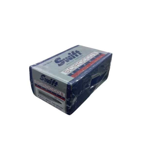 Swift Bullets – 6.5mm (.264) 130 Grain Scirocco® II Bonded Polymer Tip Boat Tail