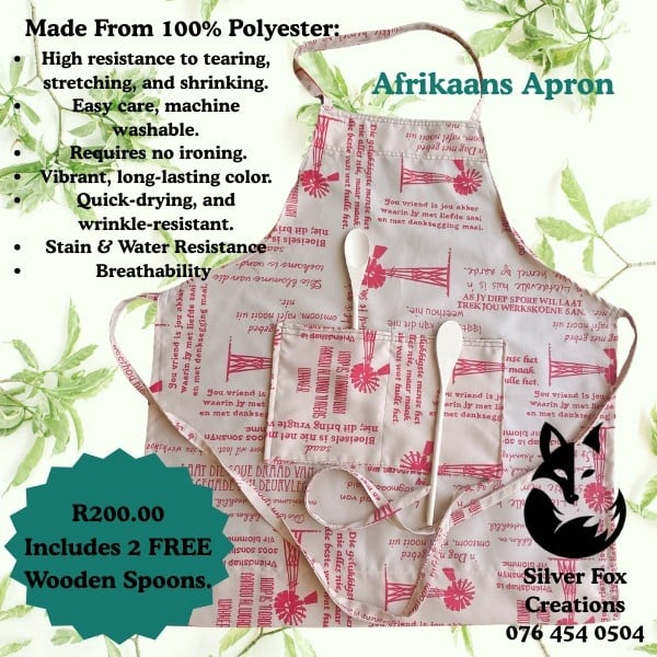 Handmade Apron Afrikaans Theme