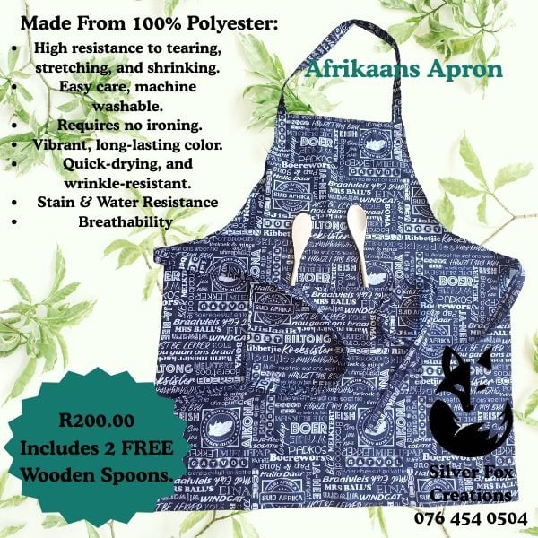 Handmade Apron Afrikaans Theme