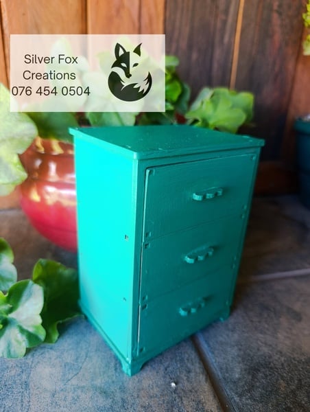 Wooden Jewelry/Trinket Box turquoise