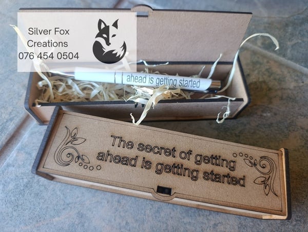 Engraved Pen and Box Wooden Gift Set