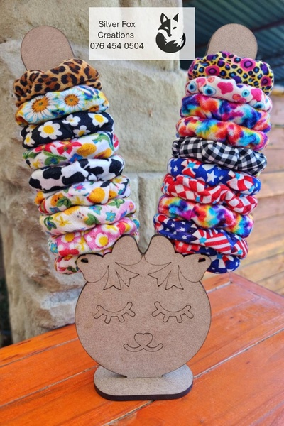 Wooden Bunny Scrunchie Holder