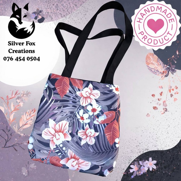 Shoulder Bag Dark Tropical Floral