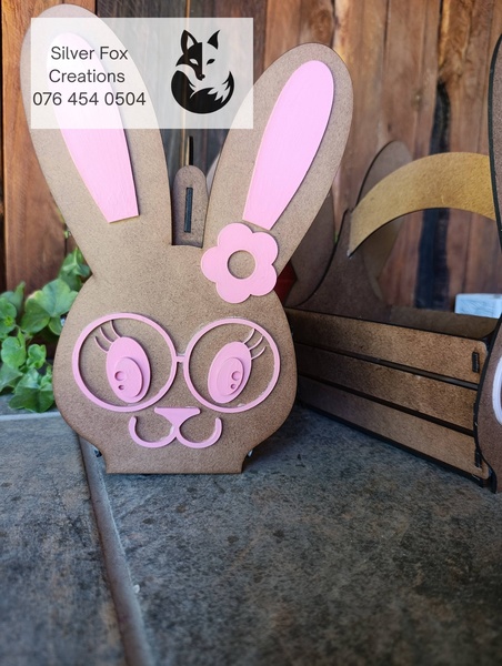 Wooden Bunny Easter Basket