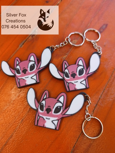 Angel from stitch keychain
