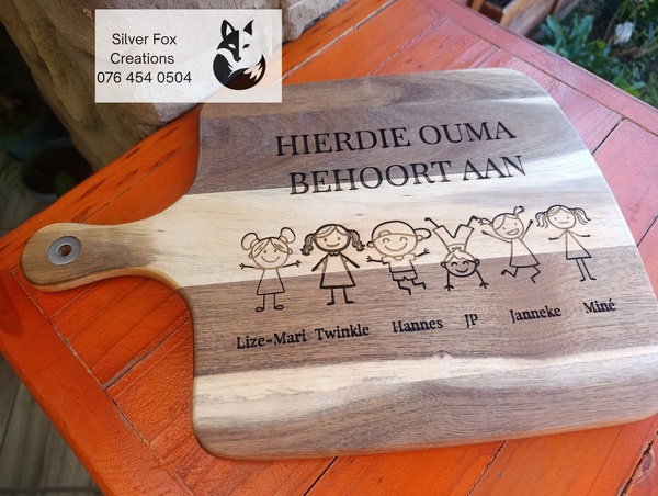 Acacia custom engraved cutting board