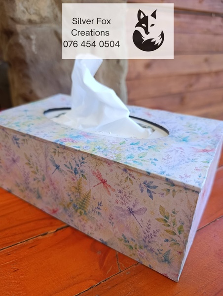 Decoupaged Wooden Tissue Box Cover
