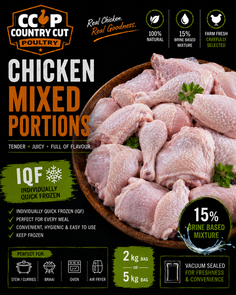 Chicken mixed Portions I.Q.F 2kg packs