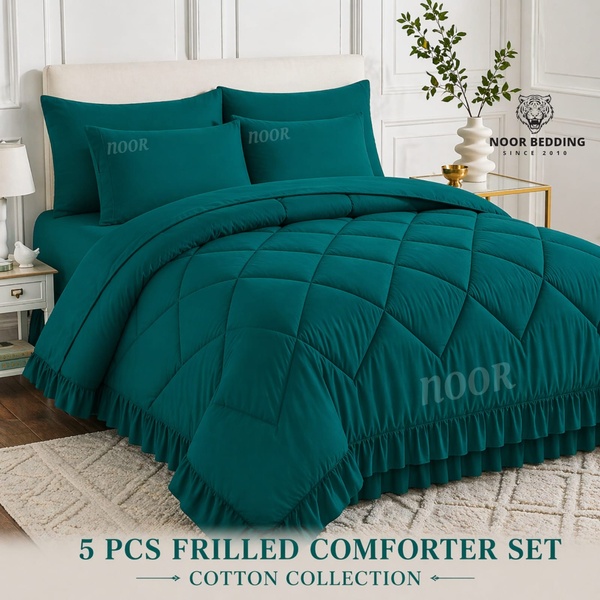 5pc Frilled Comforter Set