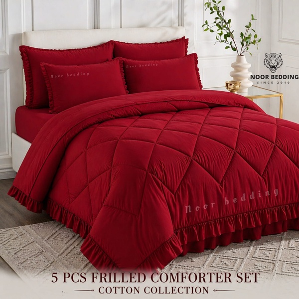 5pc Frilled Comforter Set