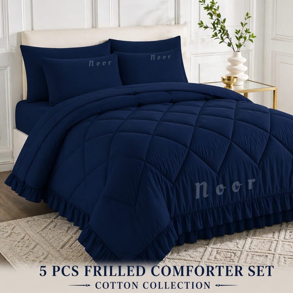 5pc Frilled Comforter Set