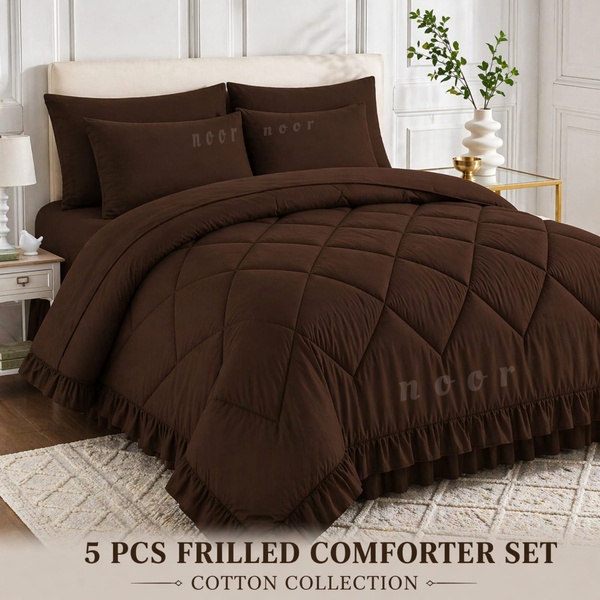 5pc Frilled Comforter Set