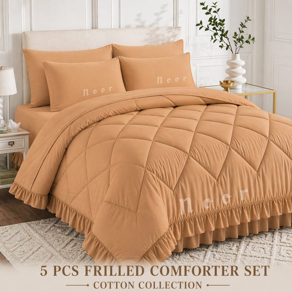 5pc Frilled Comforter Set