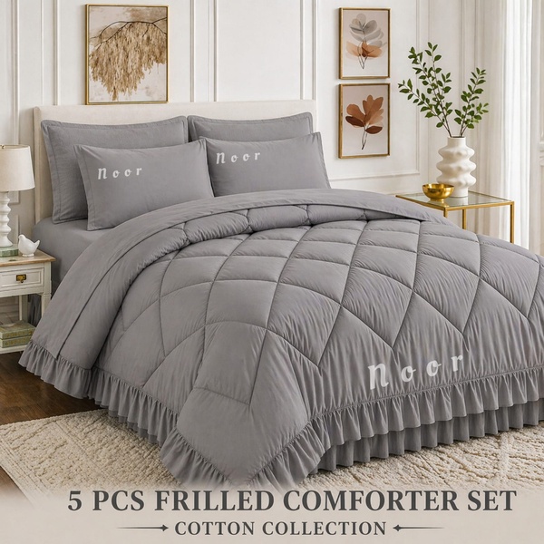 5pc Frilled Comforter Set