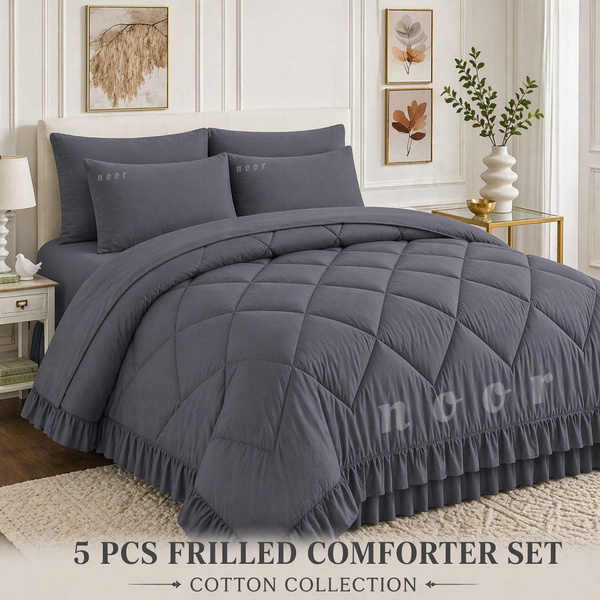 5pc Frilled Comforter Set