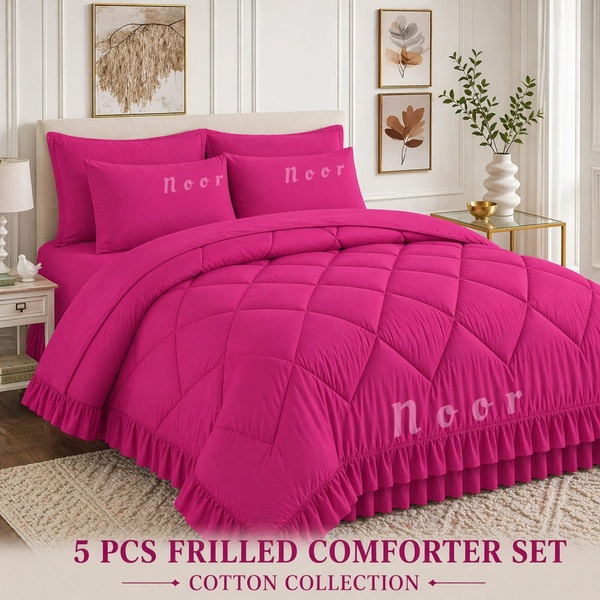 5pc Frilled Comforter Set