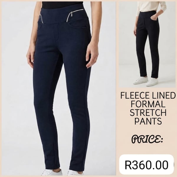 Fleeced Lined Formal Stretch Pants