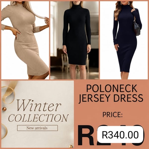 Polo Neck Jersey Dress