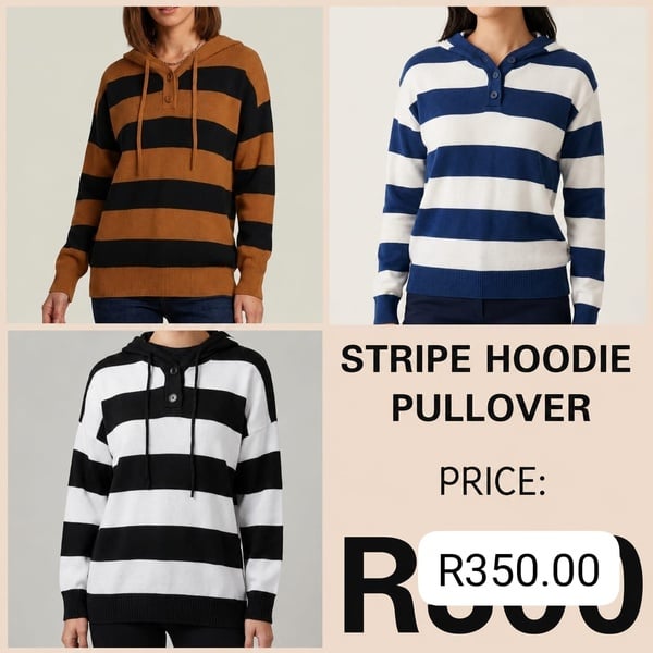 Stripe Hoodie Pullover