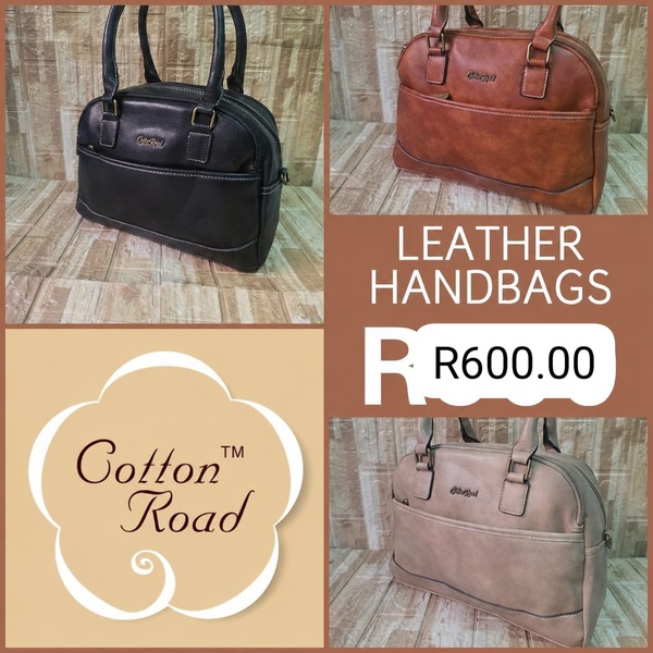 Leather Cotton Road Handbag