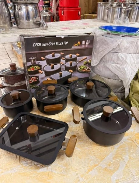 10pc Non Stick Stock Pots