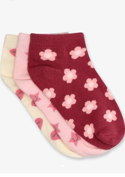Kids 3 pac low cut socks