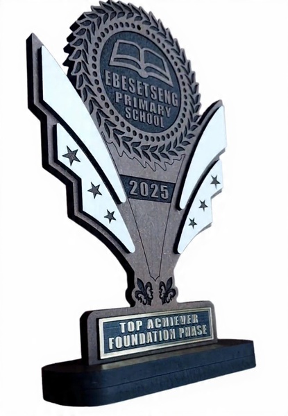 Custom Multi-Layered School Achievement Trophy | Laser-Cut 6mm MDF