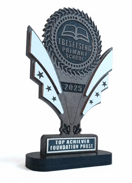 Custom Multi-Layered School Achievement Trophy | Laser-Cut 6mm MDF