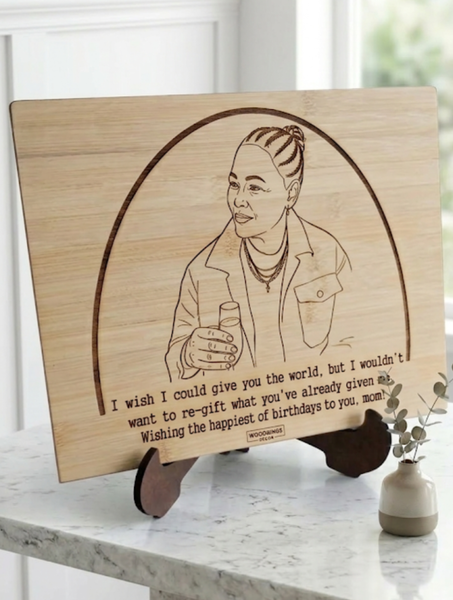 BAMBOO TRAY - Custom Engraved bamboo wooden tray with Personalized Text