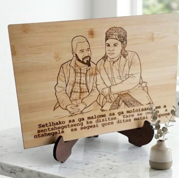 BAMBOO TRAY - Custom Engraved bamboo wooden tray with Personalized Text