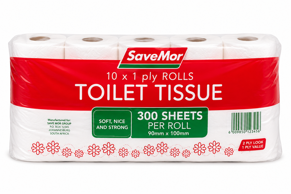 Toilet Tissue - Safe Mor Red (1Ply)