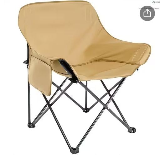 Outdoor Folding Moon Chair Cut Fabric for Outdoor Camping