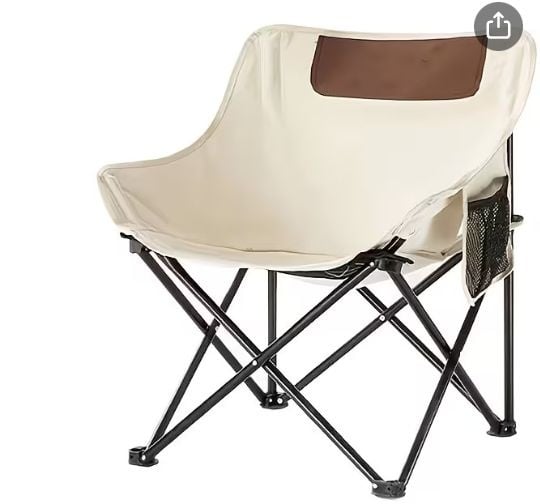 Outdoor Folding Moon Chair Cut Fabric for Outdoor Camping