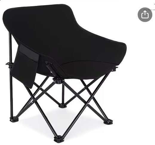 Outdoor Folding Moon Chair Cut Fabric for Outdoor Camping