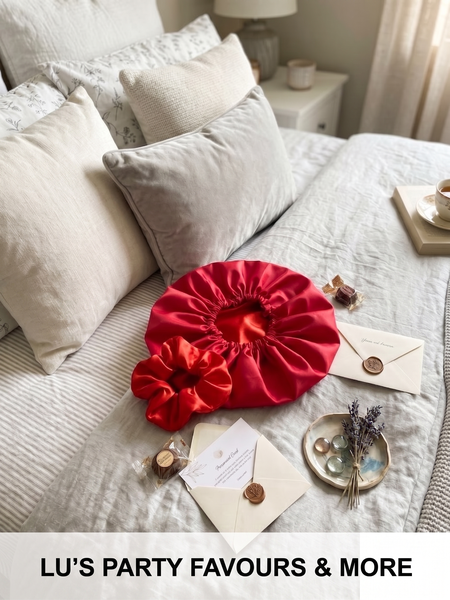 Plain Satin-Lined Bonnet & Scrunchie Gift Set