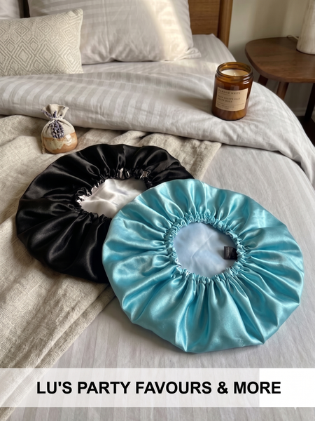 Plain Satin-Lined Bonnet & Scrunchie Gift Set