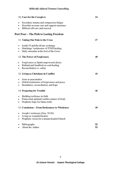 Biblically Infused Trauma Counseling Dr.Lintoor Fortuin