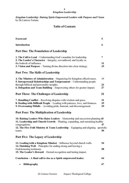 Kingdom Leadership Dr.Lintoor Fortuin