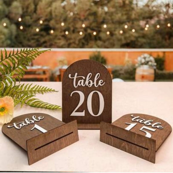 Table number with stand