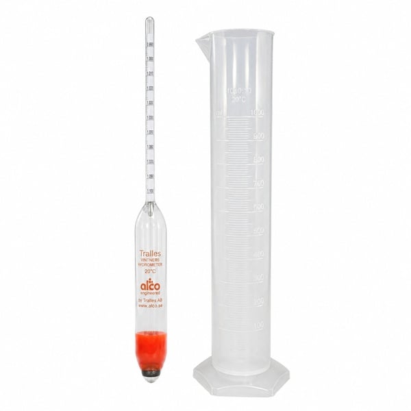 Paraffin Density Test Kit 750 - 800 g/ml (Hydrometer + Cylinder)