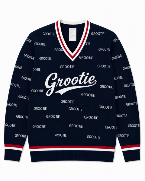 Grootie V-neck Jumper - Navy