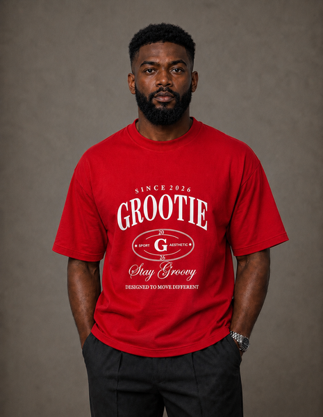 GROOTIE Stay Groovy Tee - Red