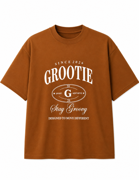 GROOTIE Stay Groovy Tee - Brown